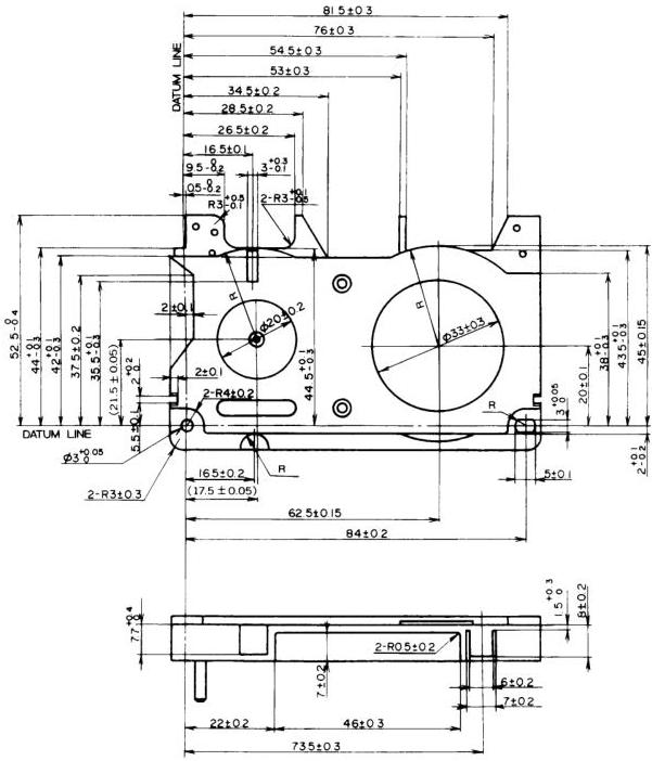 Figure 22 – Lower compact video cassette half (1)