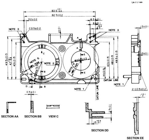 Figure 23 – Lower compact video cassette half (2)