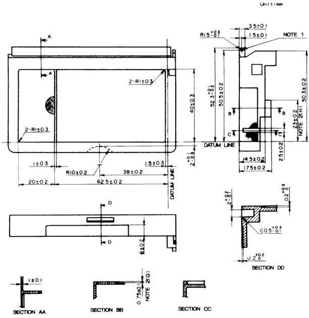 Figure 24 – Upper compact video cassette half