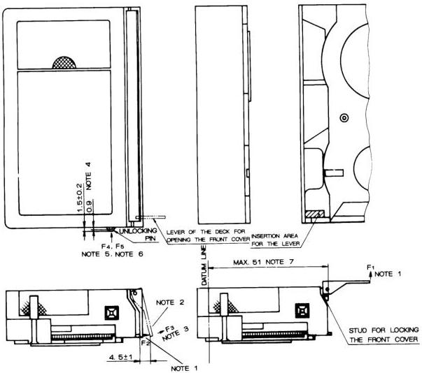 Figure 26 – Compact video cassette front cover with locking structure