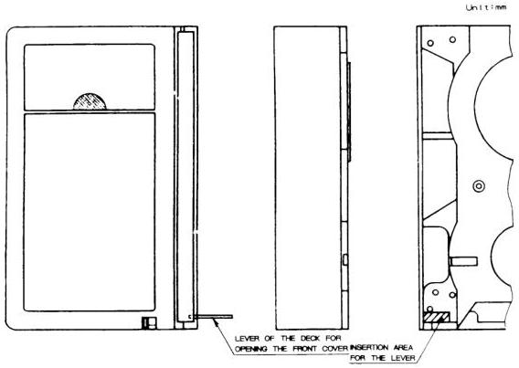 Figure 27 – Compact video cassette front cover without locking structure