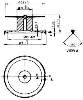 Figure 29 – Compact video cassette take-up reel and reel brake